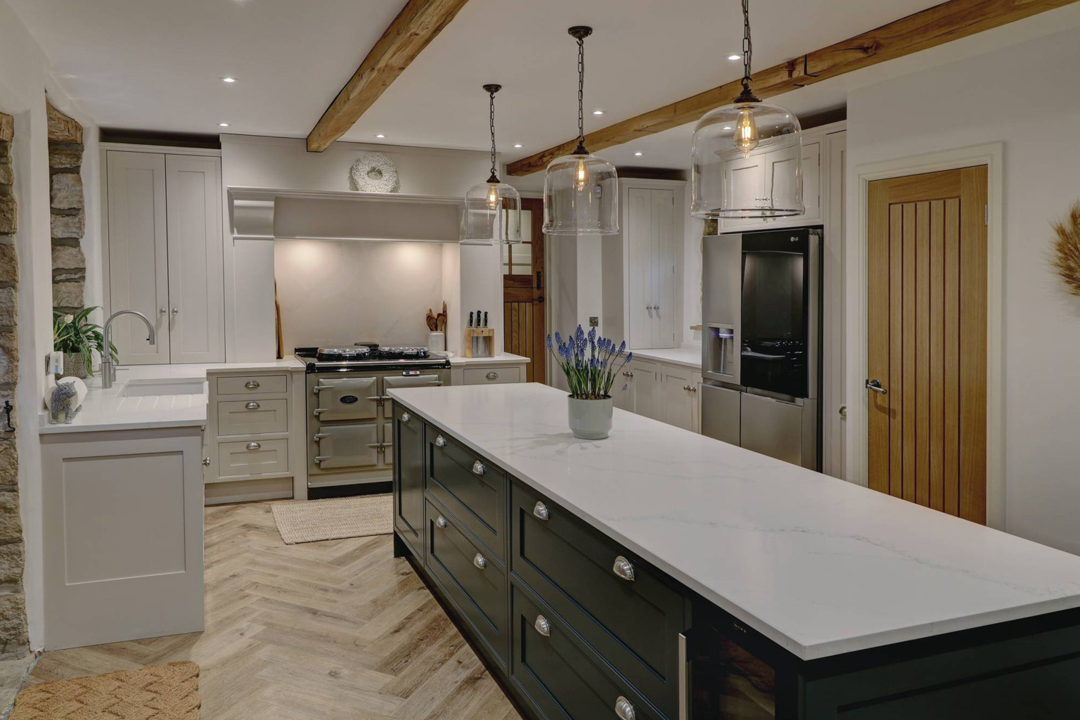 kitchen with feature AGA range