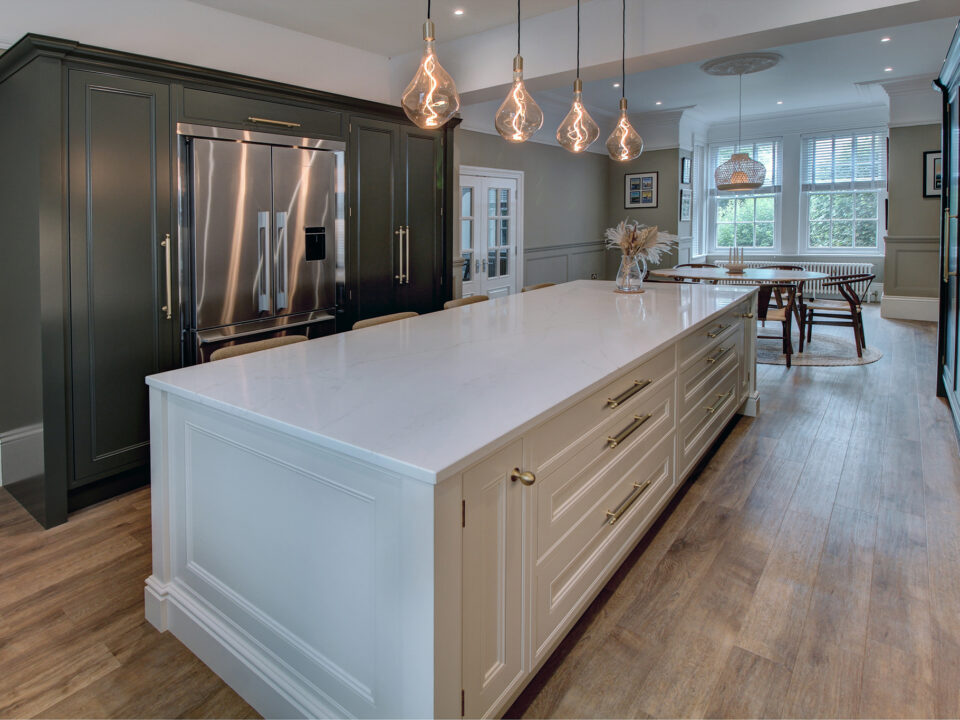 kitchen with feature island