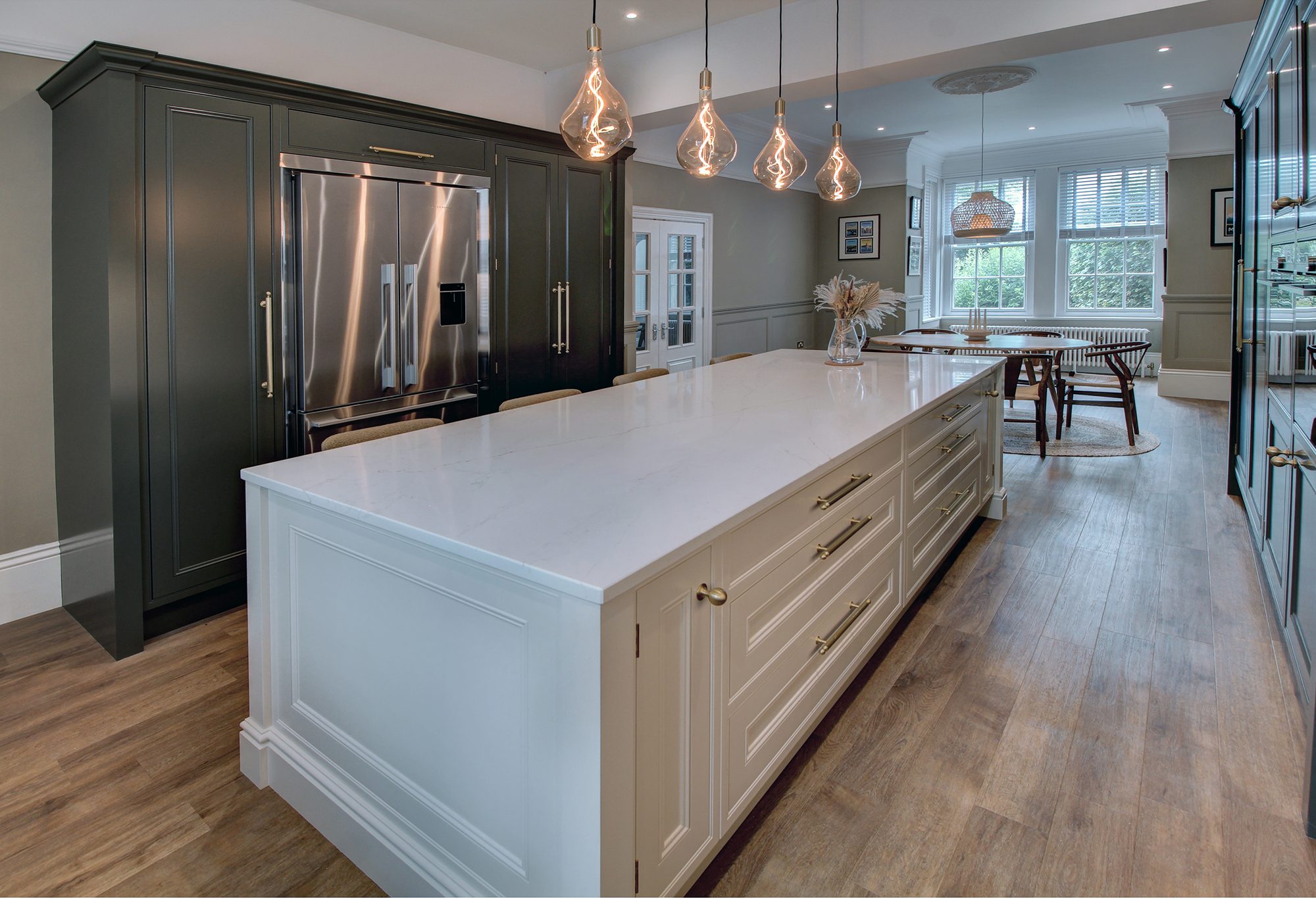 kitchen with feature island feature